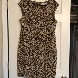 Leopard print work dress